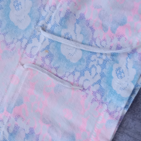 VINTAGE 90s Floral Print Tie-Up T-Shirt - Picture 3 of 6